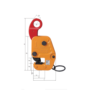 Lifting clamp 0,5 ton GVC0,5R supertool (lock handle type)