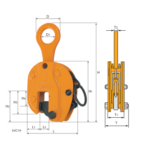 Vertical lifting clamp 0.5 ton SVC0.5H supertool (Lock handle type)