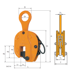 Kẹp tôn đứng 1 tấn SVC1H supertool  (Loại khóa tay)