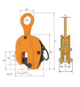 Kẹp tôn đứng 2 tấn SVC2H supertool  (Loại khóa tay)